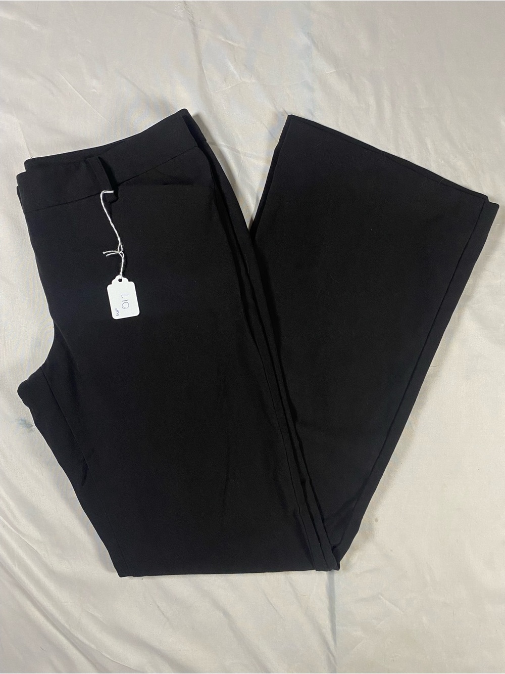 Starcity Black Flare Trousers - Mid-Rise Workwear Pants - Size 3
